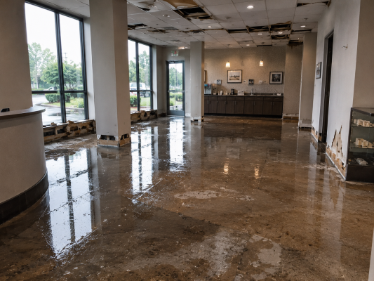 office building water damage